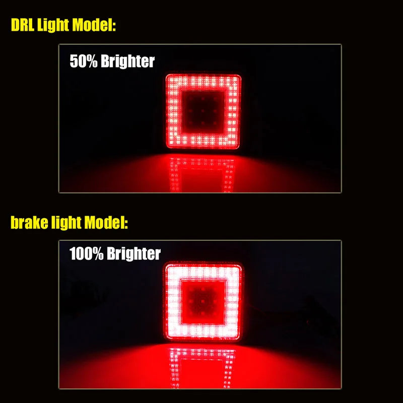 LED Towing Hitch Cover - Tail, Brake & Reverse Light for 2" Hitch