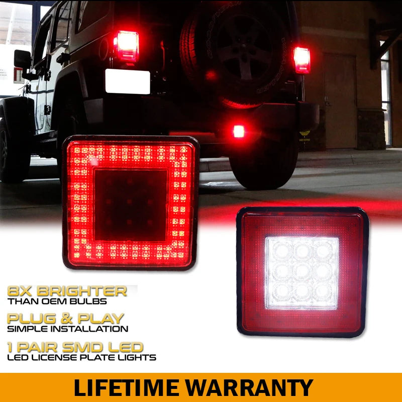 LED Towing Hitch Cover - Tail, Brake & Reverse Light for 2" Hitch