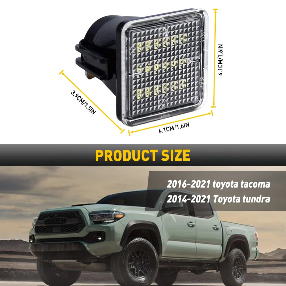 LED License Plate Lights for Toyota Tacoma & Tundra 2016-2021 - 2-Piece Set
