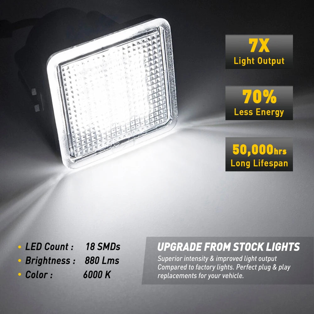 LED License Plate Lights for Toyota Tacoma & Tundra 2016-2021 - 2-Piece Set