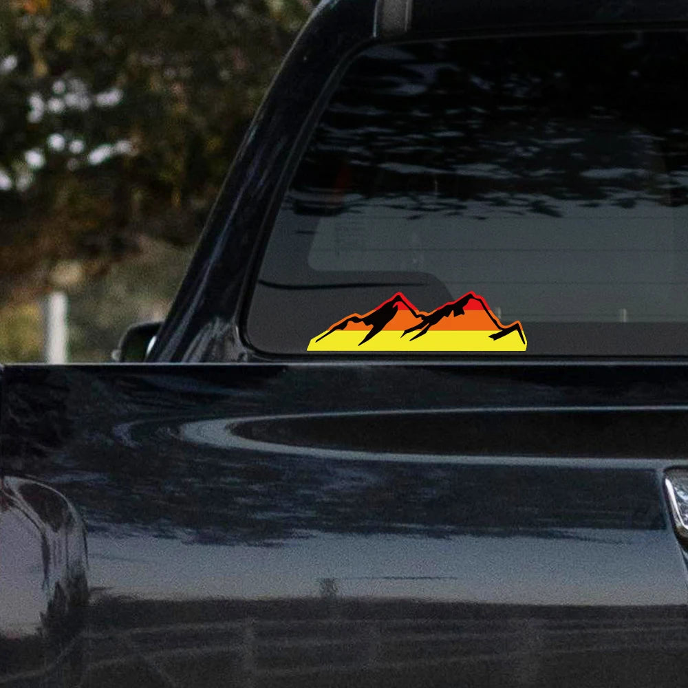 Retro Mountain Stickers for Toyota Tacoma Tundra 4Runner - Waterproof Decals