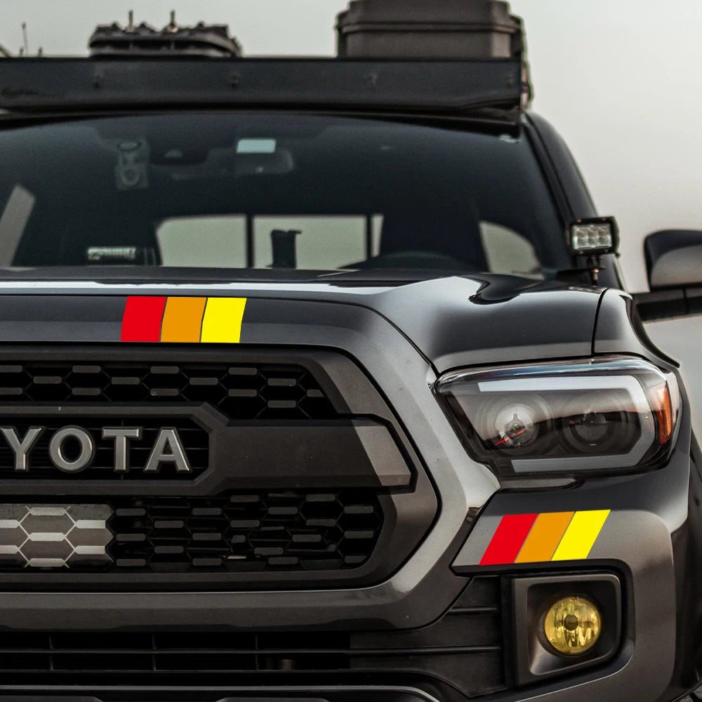 Retro Mountain Stickers for Toyota Tacoma Tundra 4Runner - Waterproof Decals