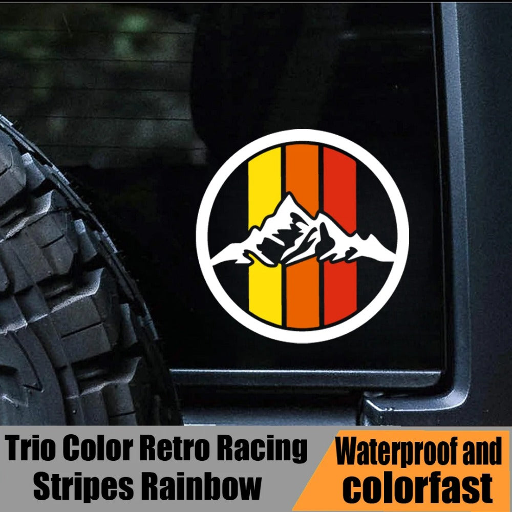 Retro Mountain Stickers for Toyota Tacoma Tundra 4Runner - Waterproof Decals