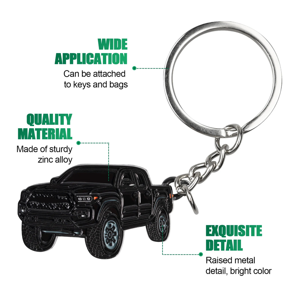 Metal Tacoma Keychain - Zinc Alloy Key Ring for Toyota Tacoma