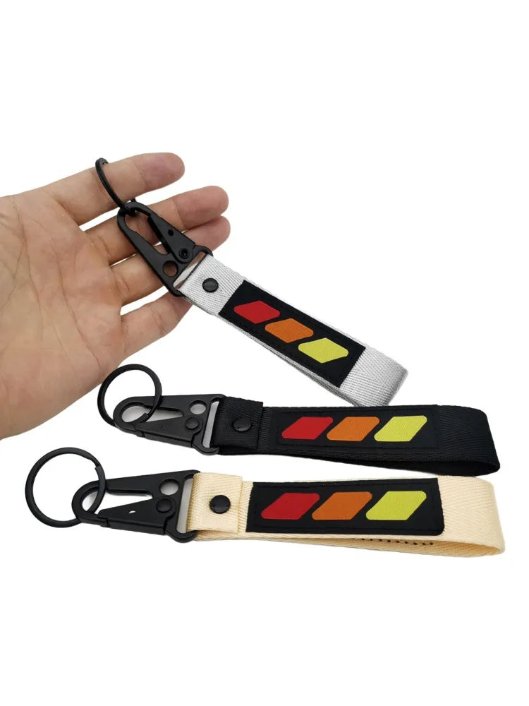 JDM Racing Key Tag Lanyard - Tri-Color Keychain for Toyota