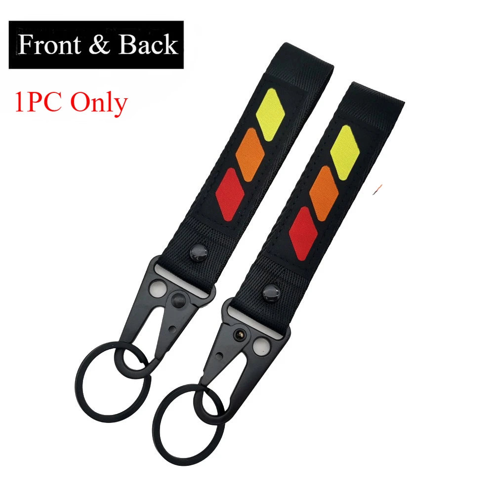 JDM Racing Key Tag Lanyard - Tri-Color Keychain for Toyota