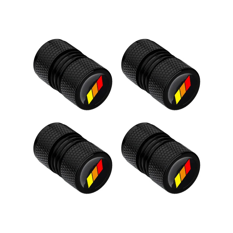 Toyota Leather Keychain & Tire Valve Caps Set - 5-Piece TRD Accessory Kit