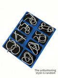 Metal Brain Teaser Puzzle Set - 8-Piece Luban Lock IQ Challenge