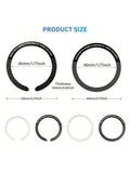 Magnetic Metal Plate Ring Set - 5-Pack for Car Phone Holders & Wireless Chargers