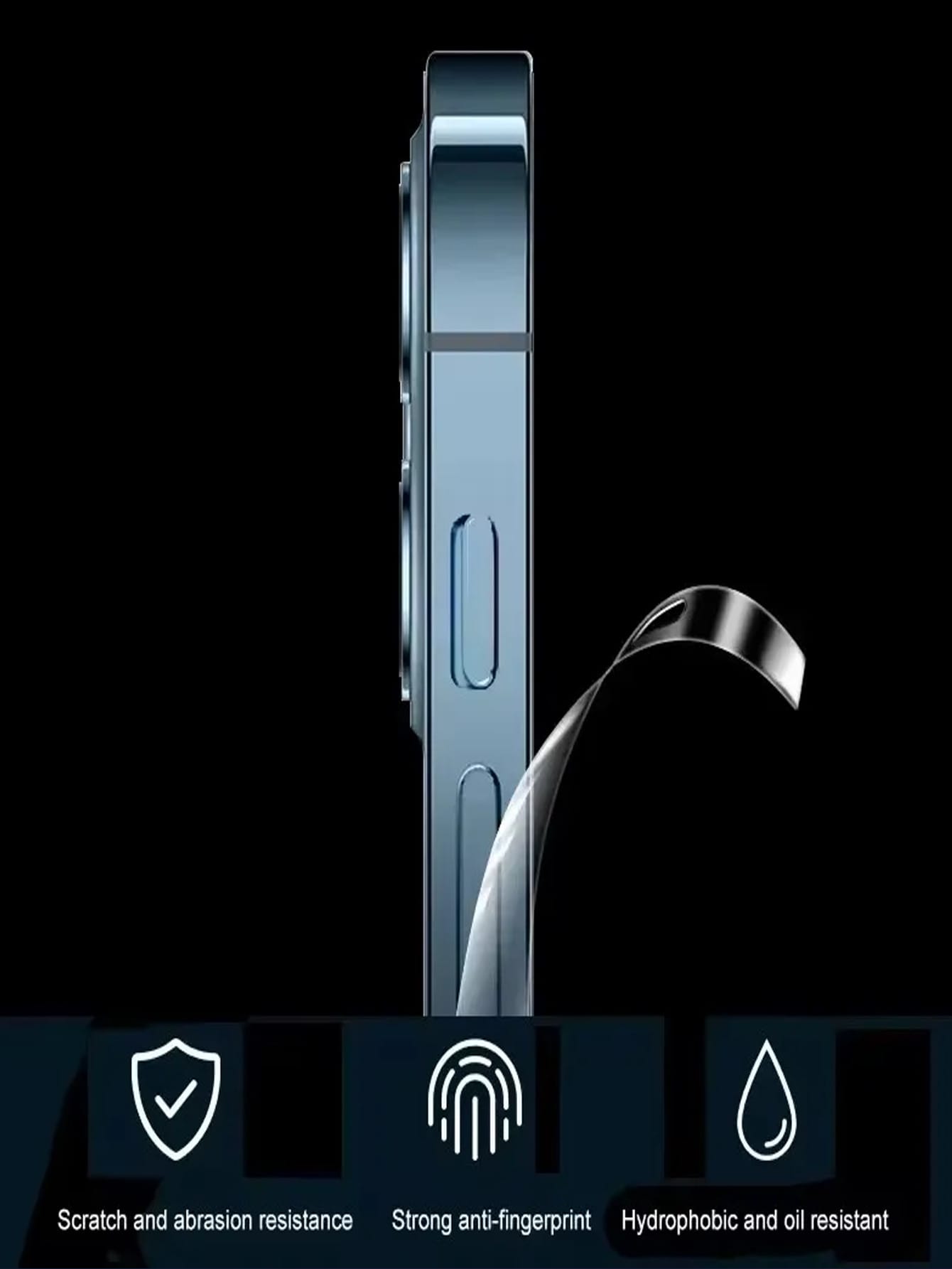 iPhone 17/16 Pro Max Hydrogel Side Frame Protector - 3-Pack Anti-Scratch Film