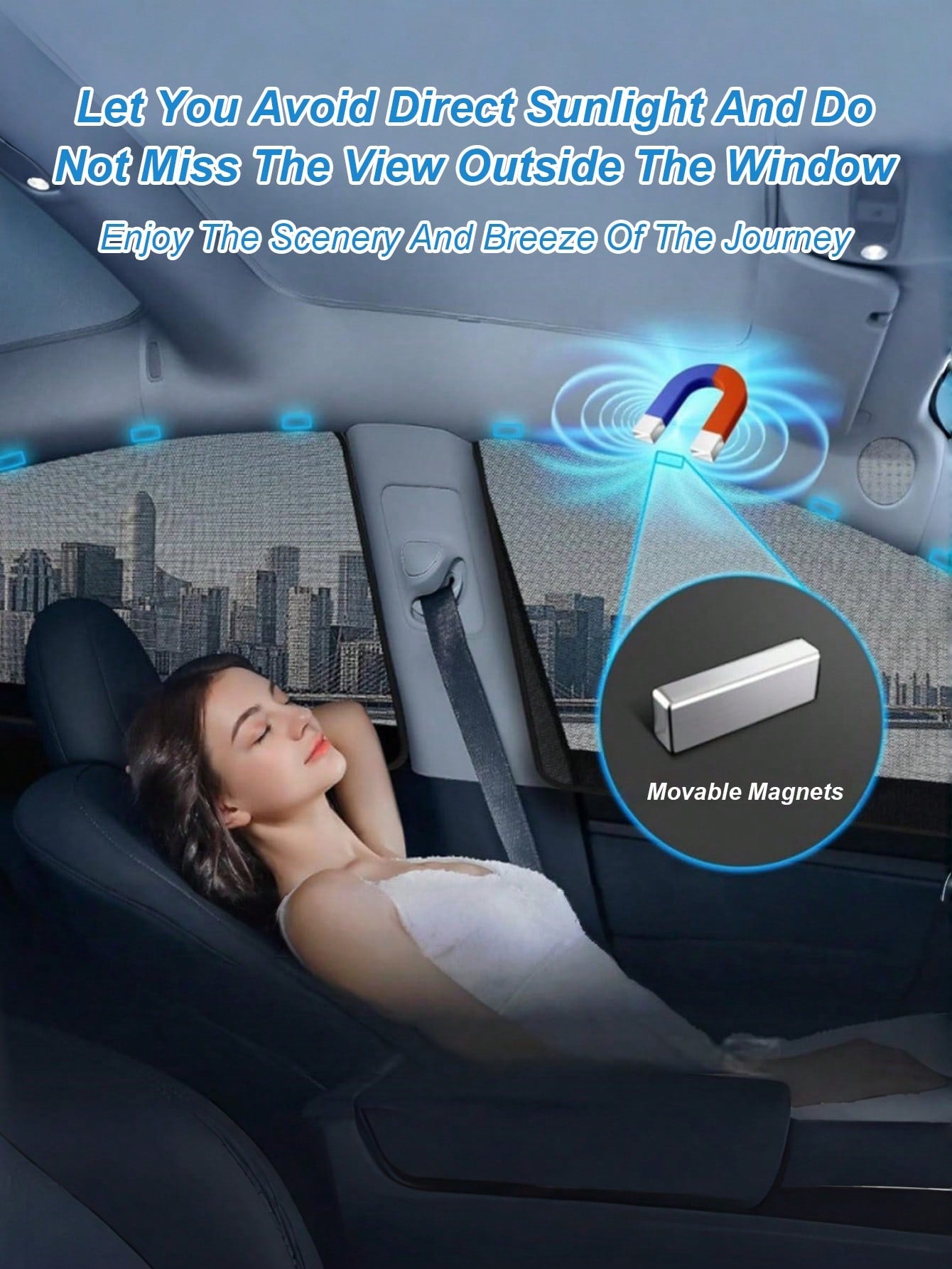 Magnetic Blackout Car Window Curtains - Privacy Sunshades for SUV & Sedan
