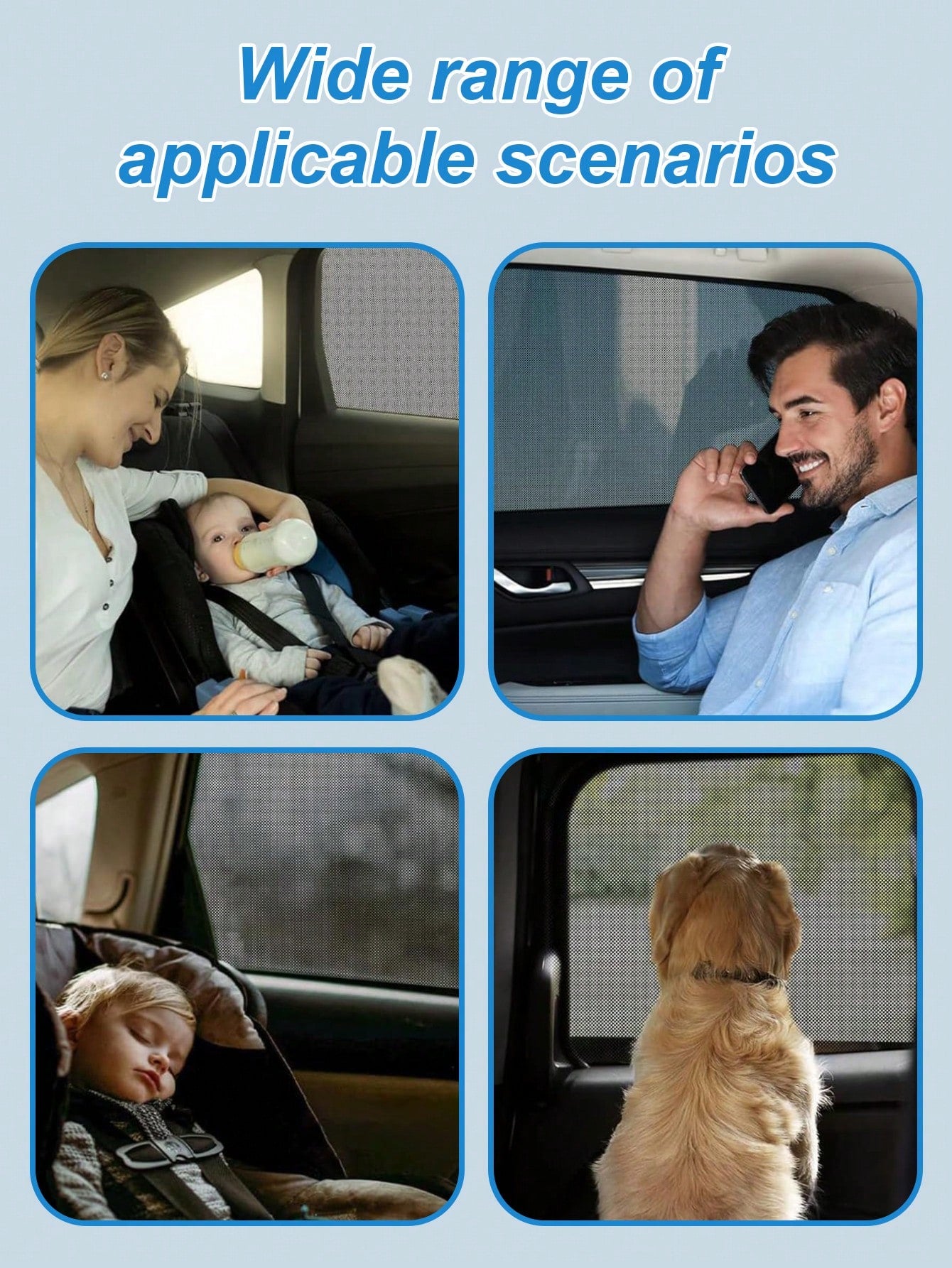 Magnetic Blackout Car Window Curtains - Privacy Sunshades for SUV & Sedan