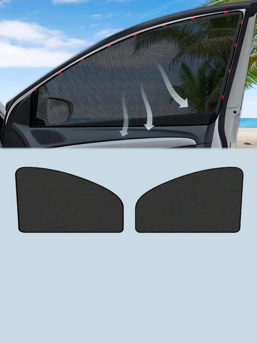 Magnetic Blackout Car Window Curtains - Privacy Sunshades for SUV & Sedan