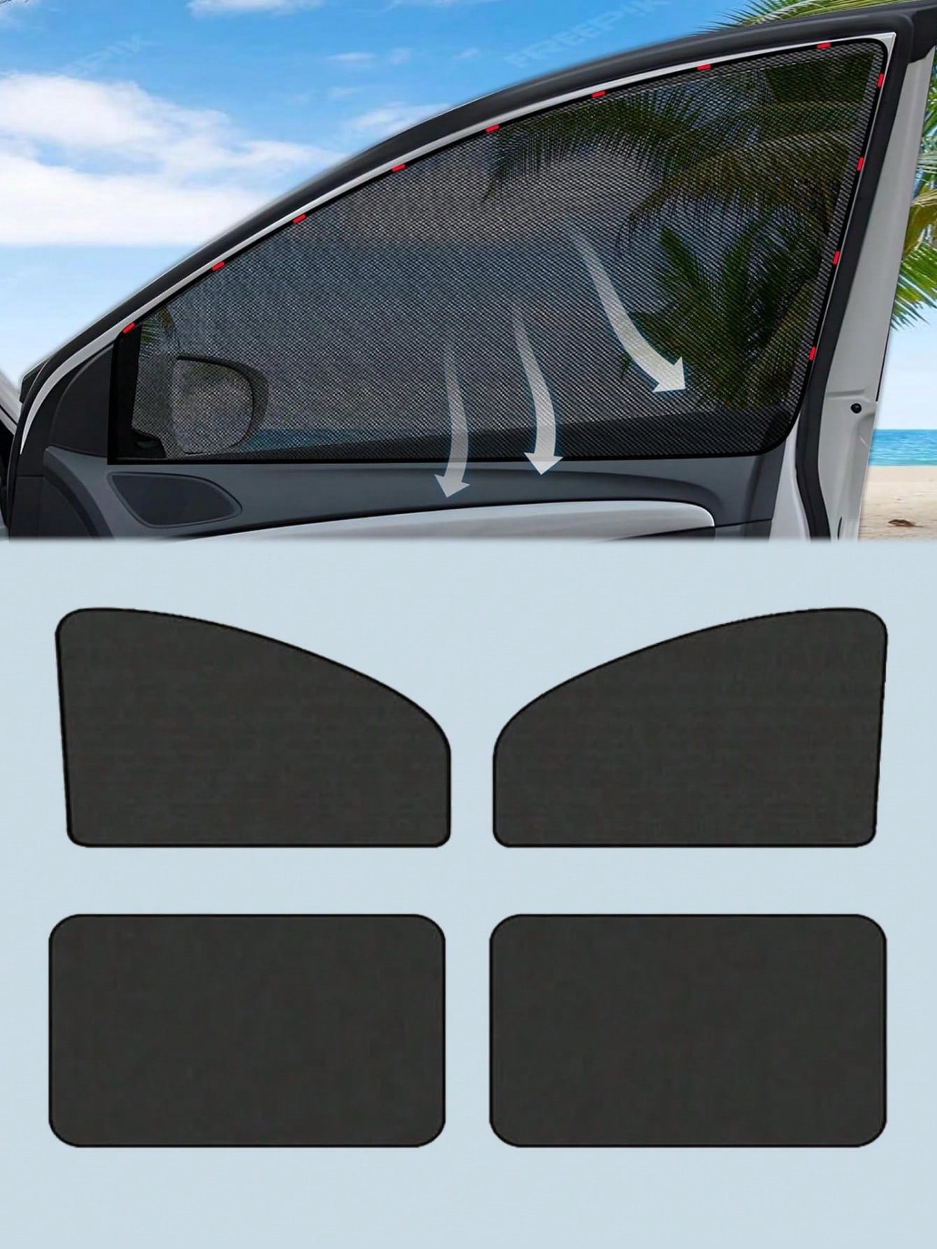 Magnetic Blackout Car Window Curtains - Privacy Sunshades for SUV & Sedan