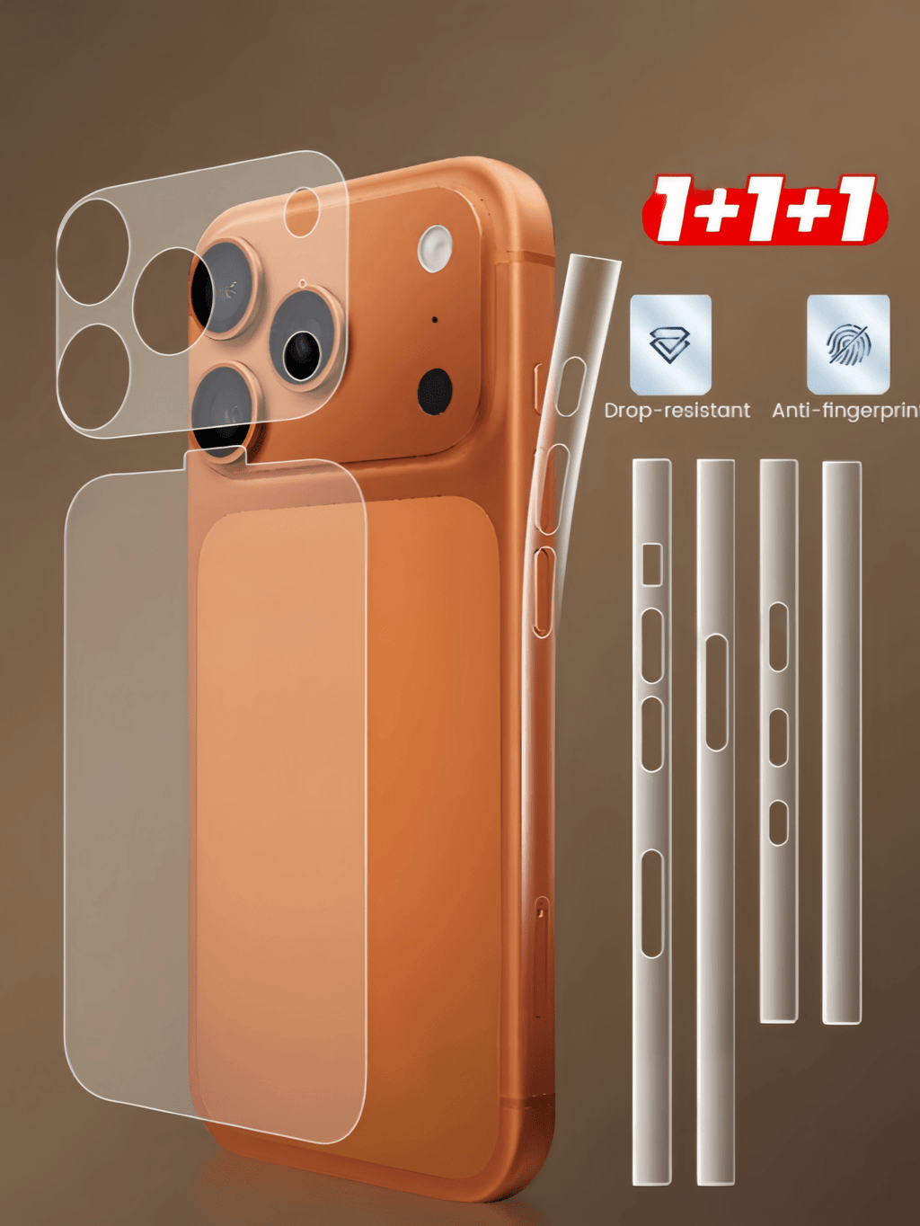 iPhone 17 Pro Max 3-in-1 Protection Kit - Matte Back, Frame & Screen Film