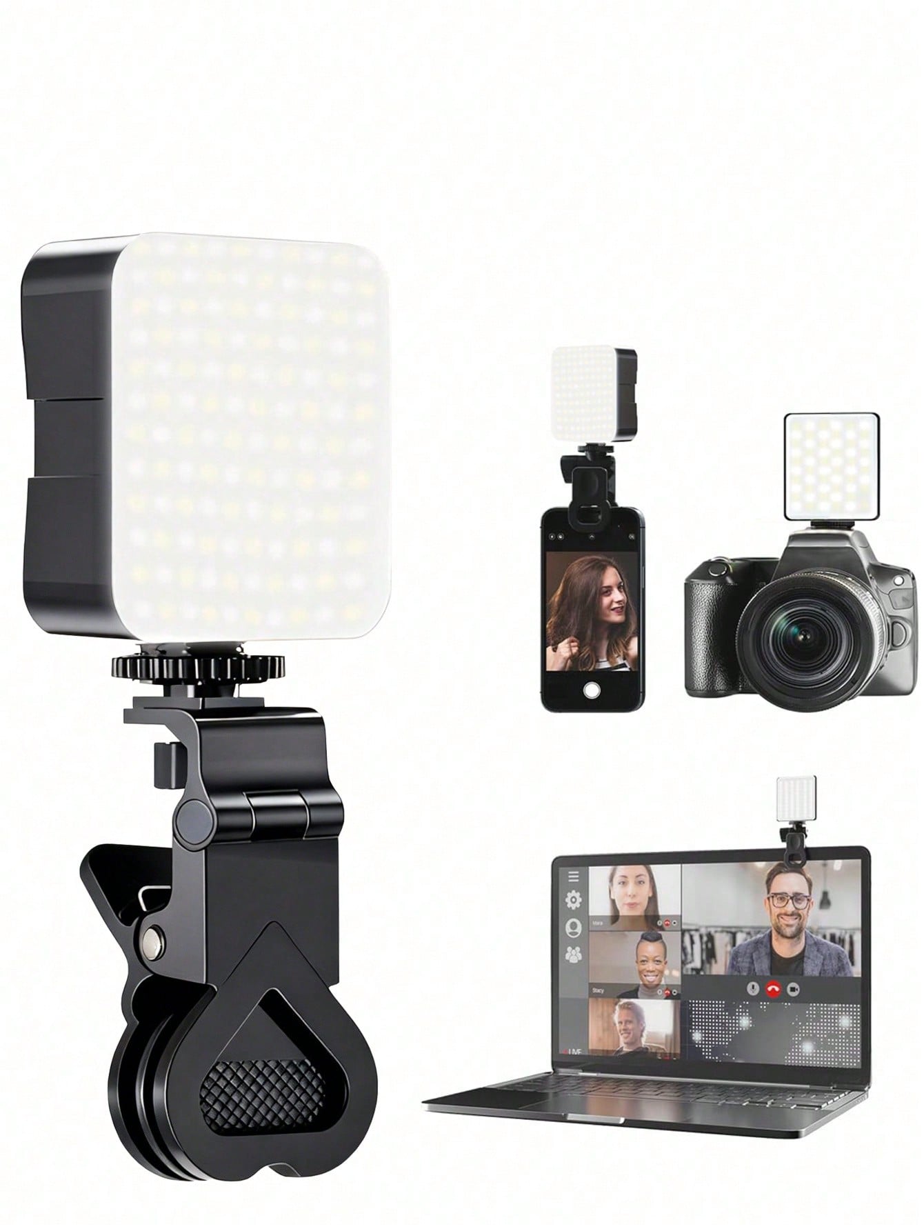 Portable Mini Clip-On Selfie Ring Light - LED Fill Light for Phone & Laptop