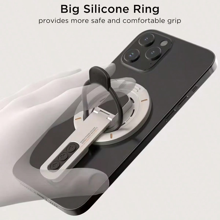 Magnetic Phone Holder with Storage Box - 360° Rotating Desk Stand