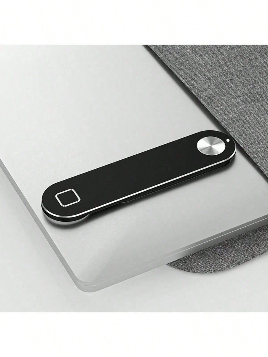 Magnetic Laptop Side Phone Stand - Portable Dual-Screen Clip Holder Silver