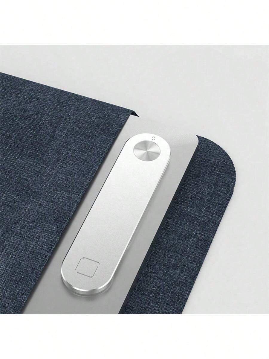 Magnetic Laptop Side Phone Stand - Portable Dual-Screen Clip Holder Silver