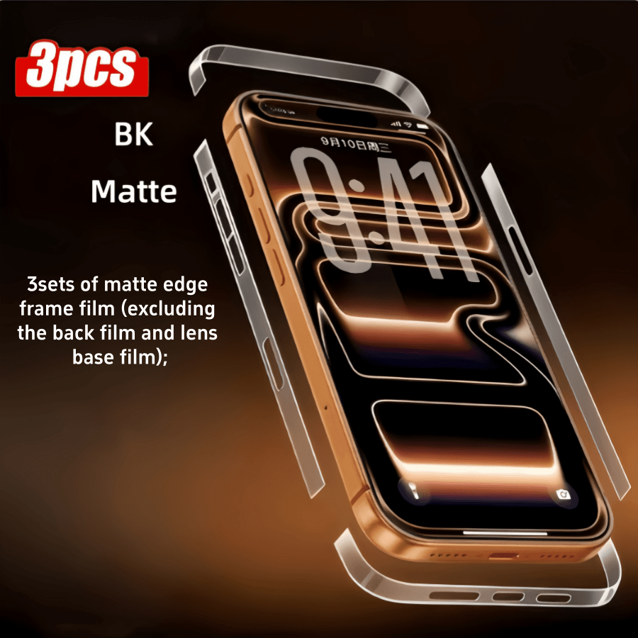 iPhone 17 Pro Max 3-in-1 Protection Kit - Matte Back, Frame & Screen Film