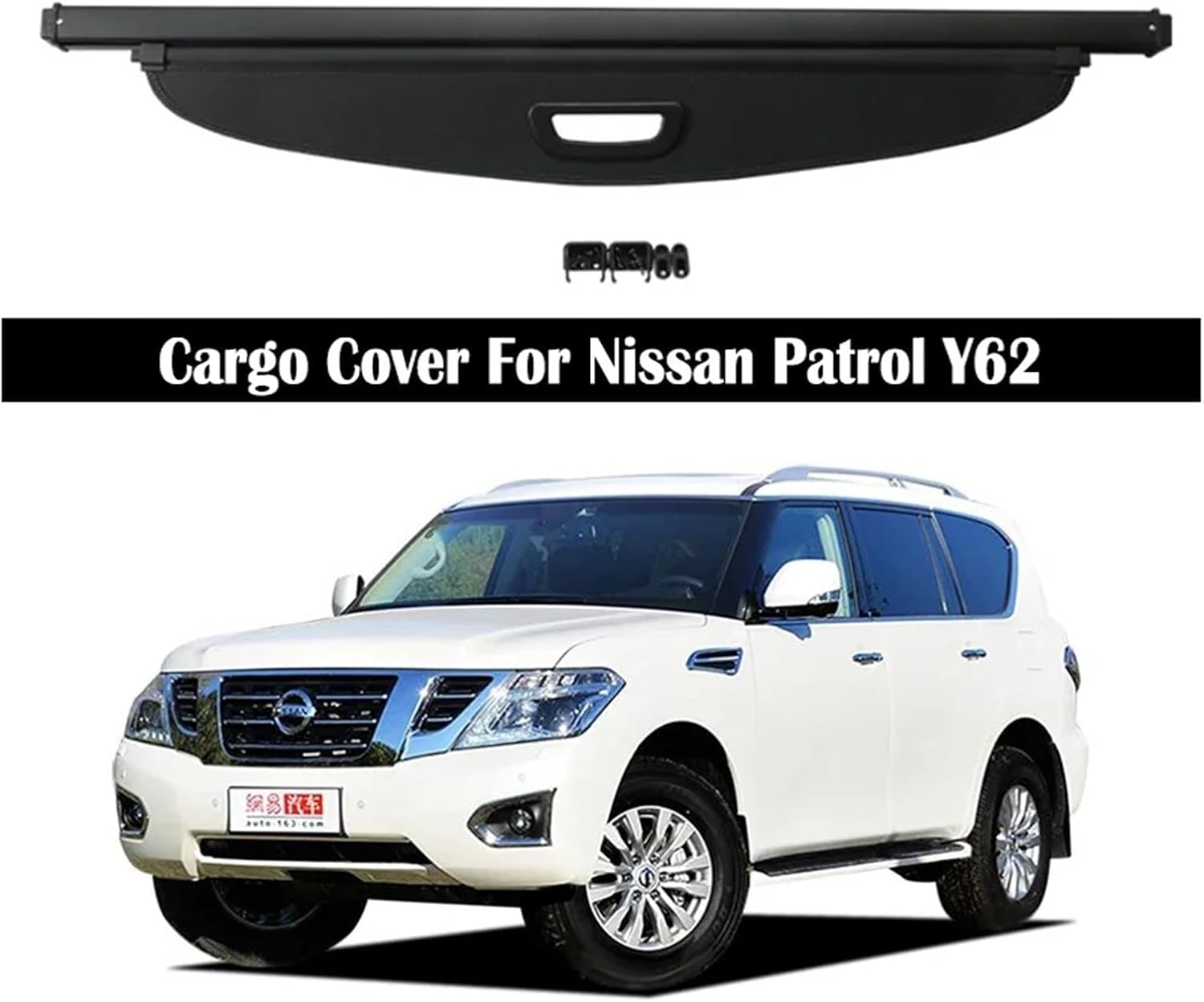 Premium Retractable Cargo Cover & Trunk Privacy Shade | Nissan Patrol Y62 2011-2018 (7 seats)