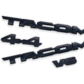 4pc Matte Blackout Badge Overlays - Fits 2016-2024 [Toyota/Tacoma] - ABS Exterior Kit