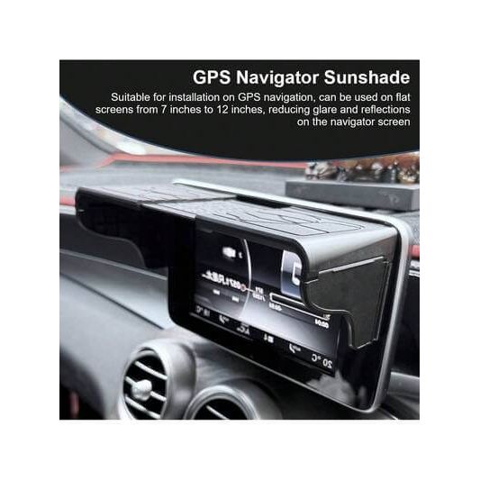 Car Screen Visor Sun Shade 7-12" - Anti-Glare GPS Display Shield