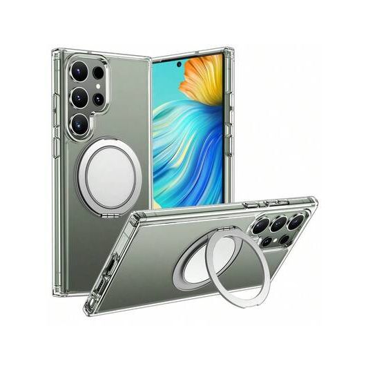 Samsung Clear Case with 360° Rotating Magnetic Stand